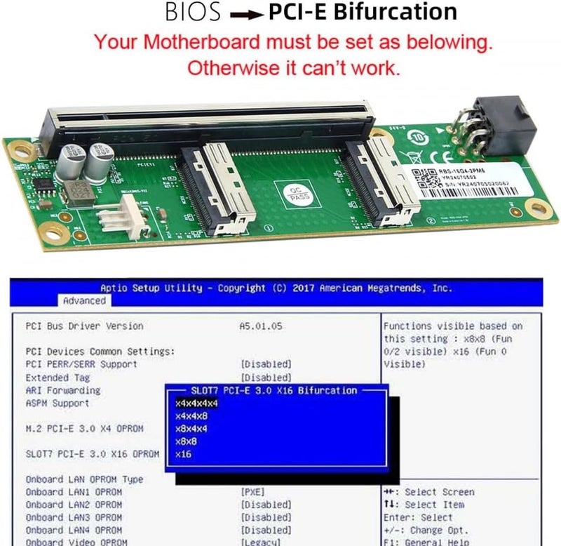 CY Adapter Dual MCIO 8i Mini Cool Edge IO SFF-TA-1016 to PCIE5.0 PCI-Express 16x VROC Adapter for Mainboard SSD Graphics Card - Image 5